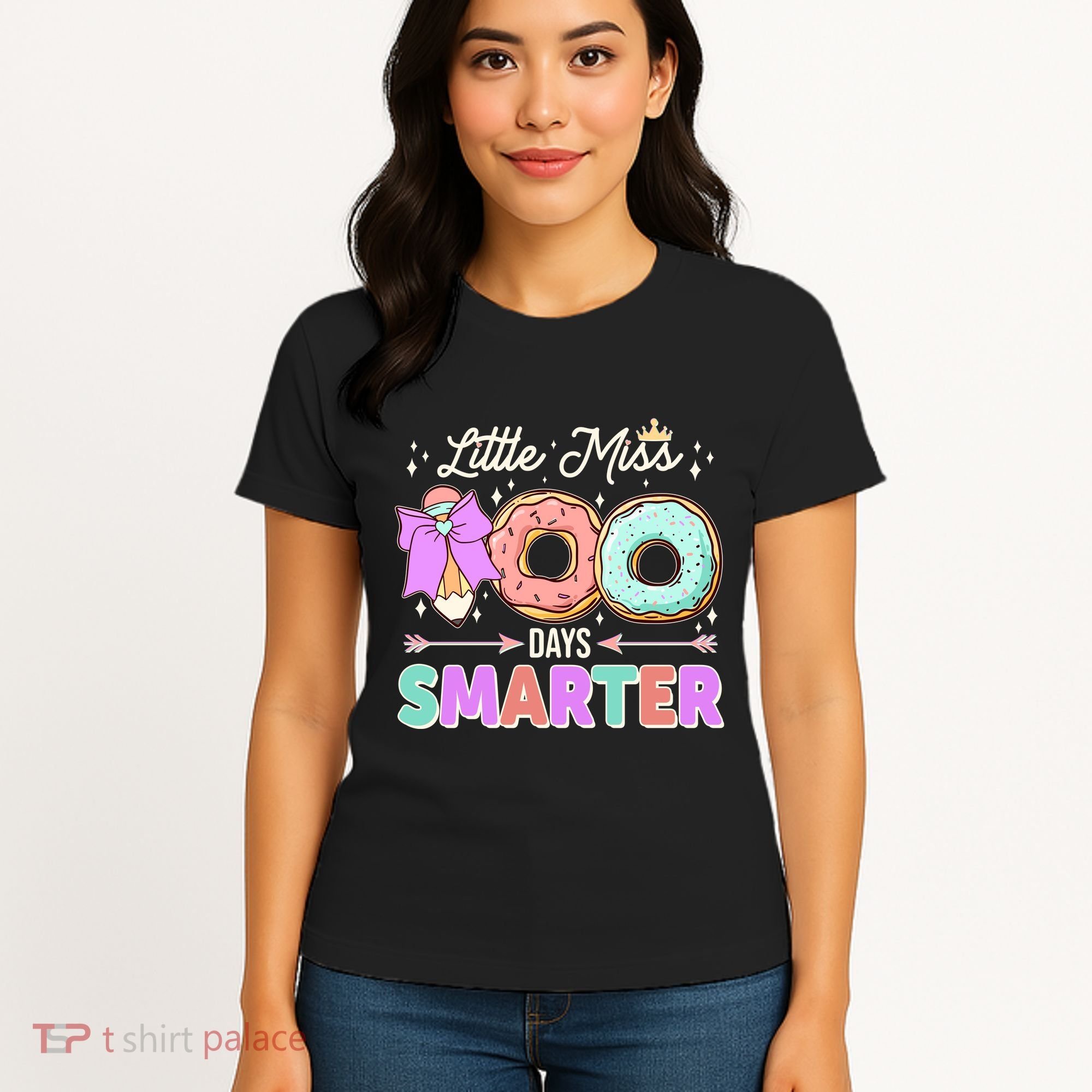 Cute Little Miss 100 One Hundred Days Smarter Women's T-Shirt