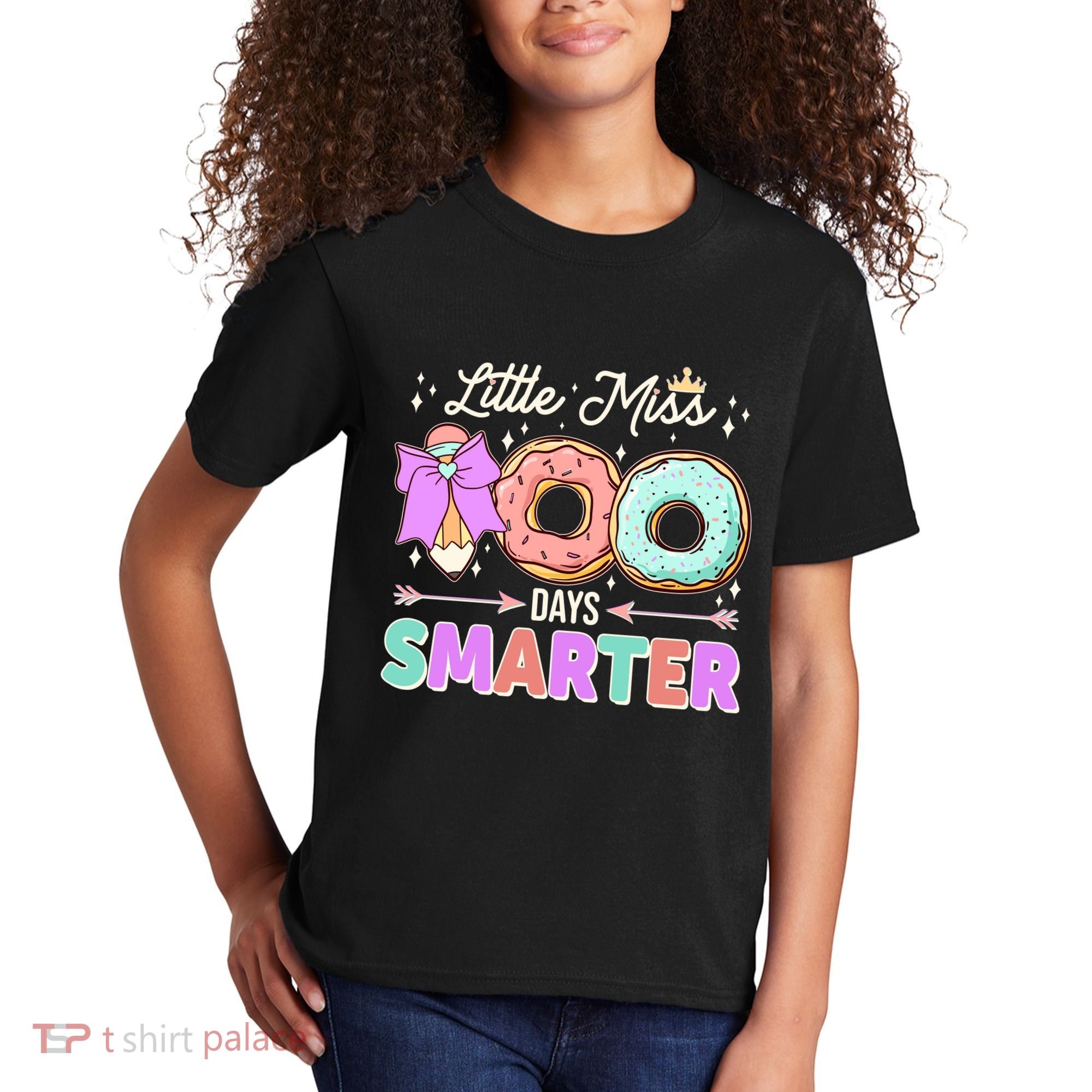 Cute Little Miss 100 One Hundred Days Smarter Kids T-Shirt