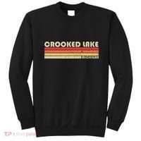 Crooked Lake Michigan Funny Fishing Camping Summer Gift Sweatshirt thumb 0