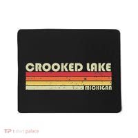Crooked Lake Michigan Funny Fishing Camping Summer Gift Mousepad thumb 0
