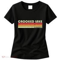 Crooked Lake Michigan Funny Fishing Camping Summer Gift Women's T-Shirt thumb 0