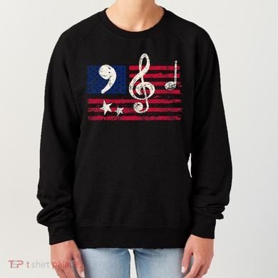 Comma La Music Notes Music Teacher Elections Kamala Harris Women's Sweatshirt