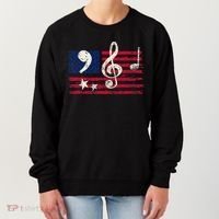 Comma La Music Notes Music Teacher Elections Kamala Harris Women's Sweatshirt thumb 0