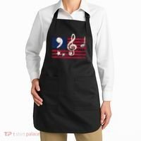 Comma La Music Notes Music Teacher Elections Kamala Harris Apron thumb 2