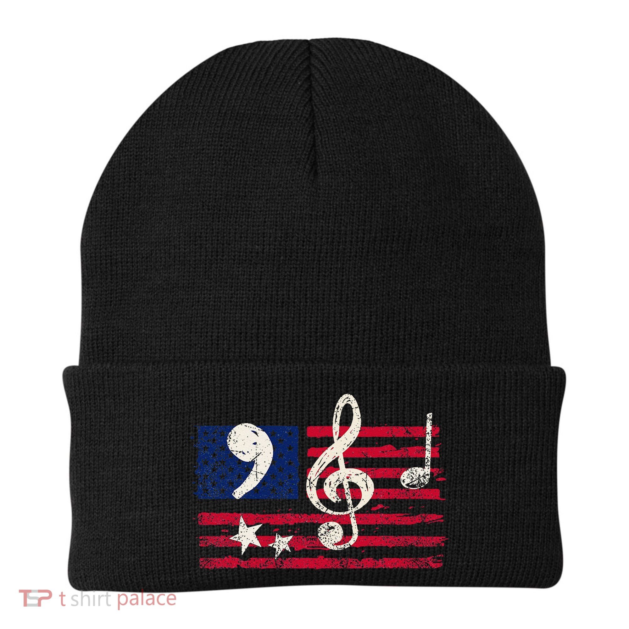 Comma La Music Notes Music Teacher Elections Kamala Harris Beanie