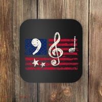 Comma La Music Notes Music Teacher Elections Kamala Harris Coaster thumb 0