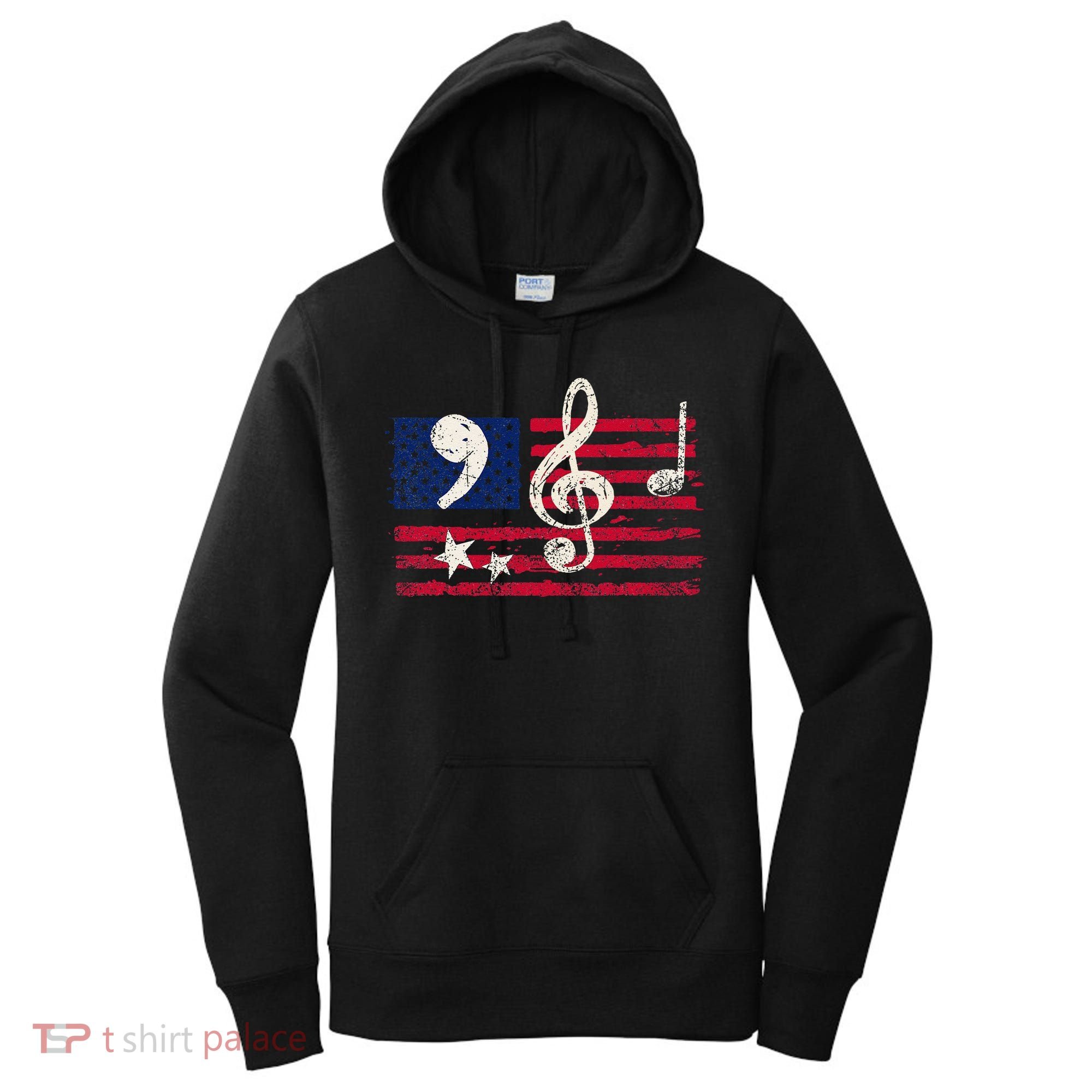 Comma La Music Notes Music Teacher Elections Kamala Harris Women's Hoodie