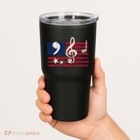 Comma La Music Notes Music Teacher Elections Kamala Harris Tumbler thumb 2