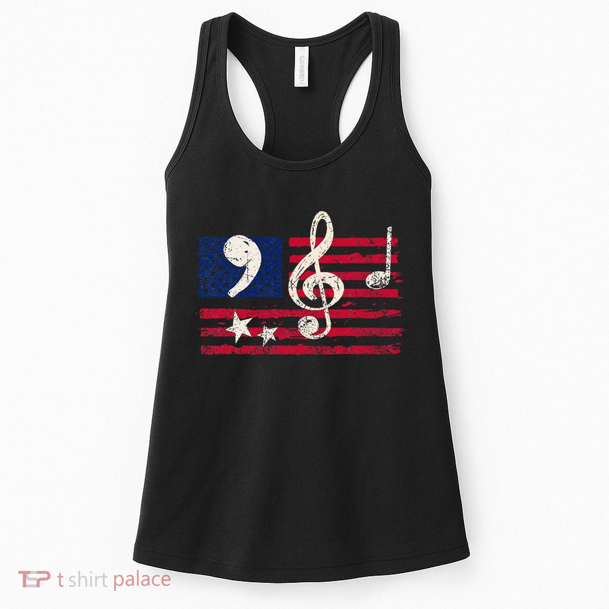Comma La Music Notes Music Teacher Elections Kamala Harris Women's Tank Top