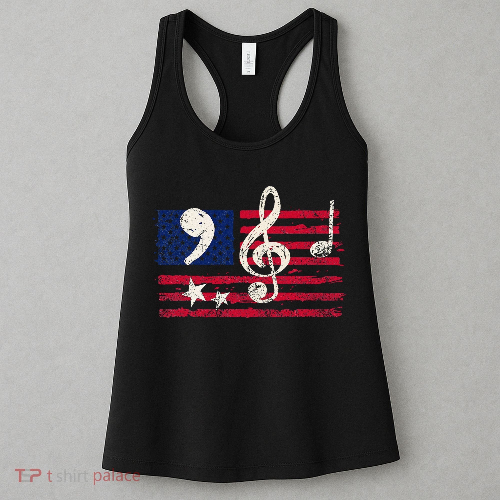 Comma La Music Notes Music Teacher Elections Kamala Harris Women's Tank Top