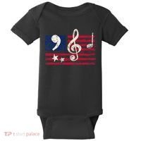 Comma La Music Notes Music Teacher Elections Kamala Harris Baby Bodysuit thumb 0