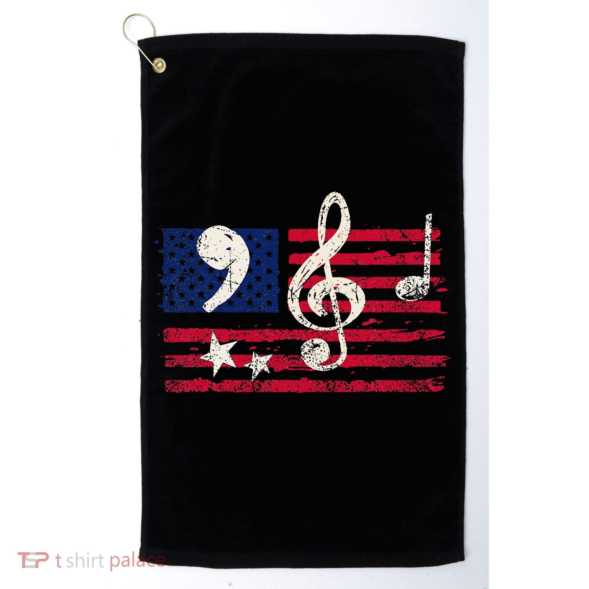 Comma La Music Notes Music Teacher Elections Kamala Harris Golf Towel