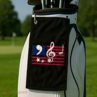 Comma La Music Notes Music Teacher Elections Kamala Harris Golf Towel thumb 2