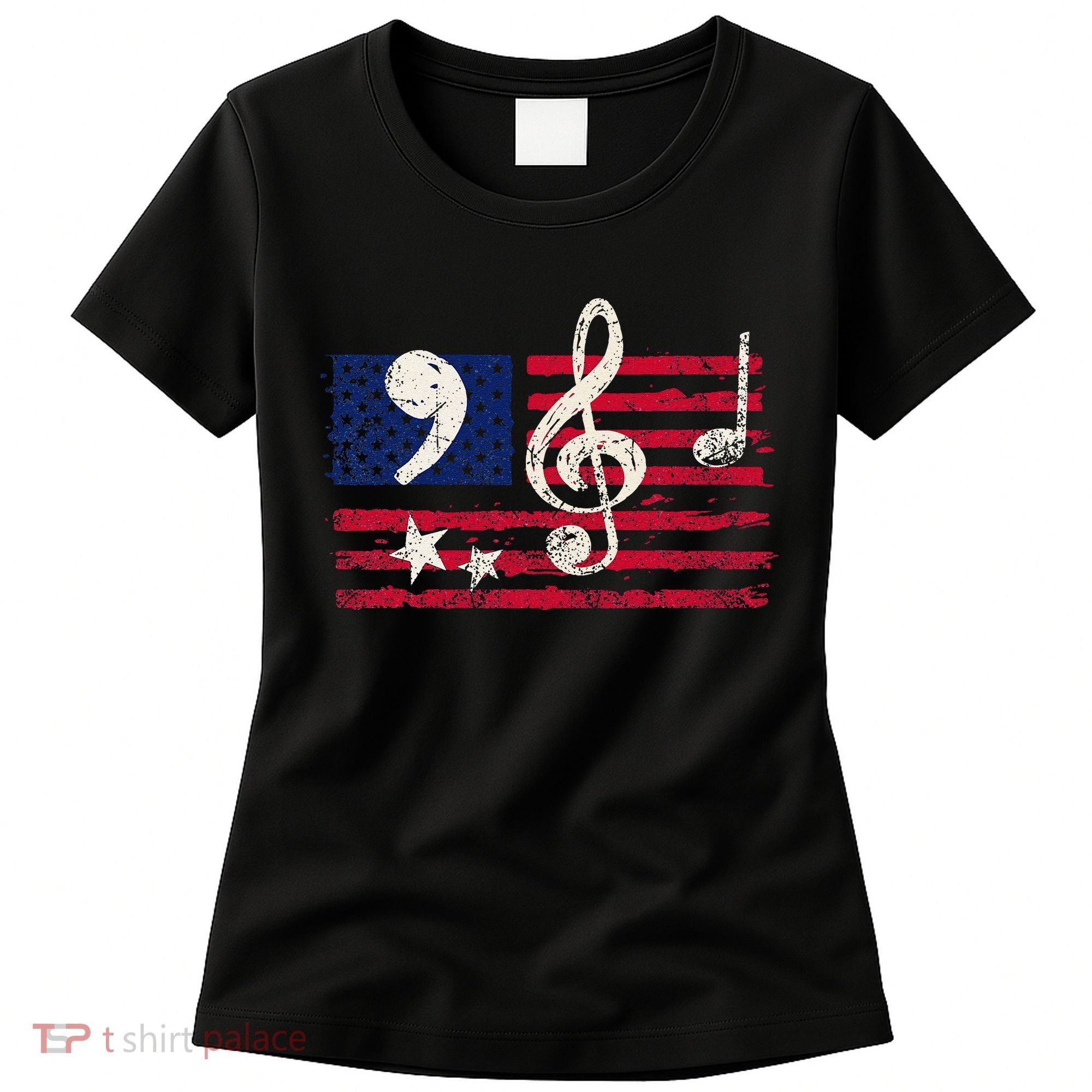 Comma La Music Notes Music Teacher Elections Kamala Harris Women's T-Shirt