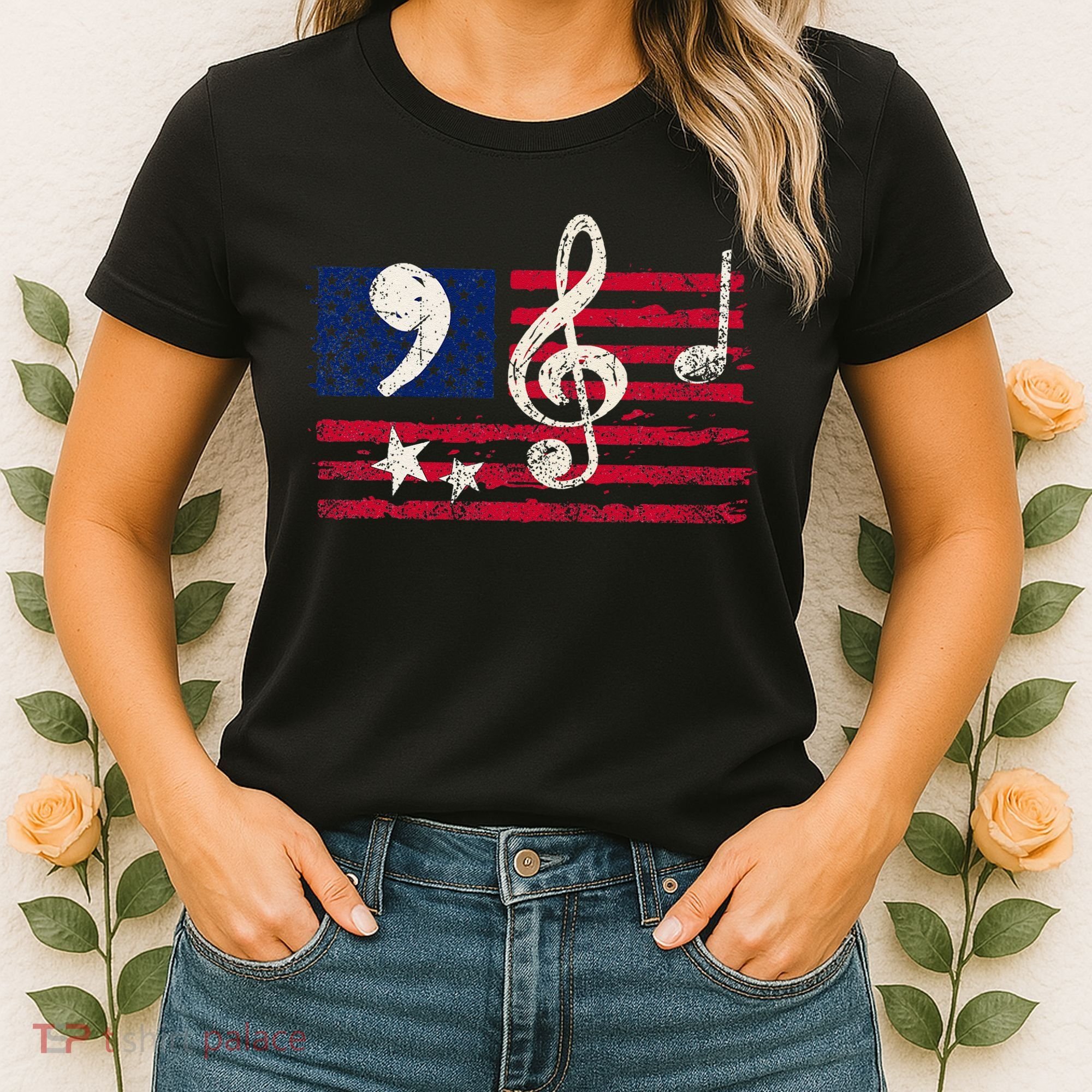 Comma La Music Notes Music Teacher Elections Kamala Harris Women's T-Shirt