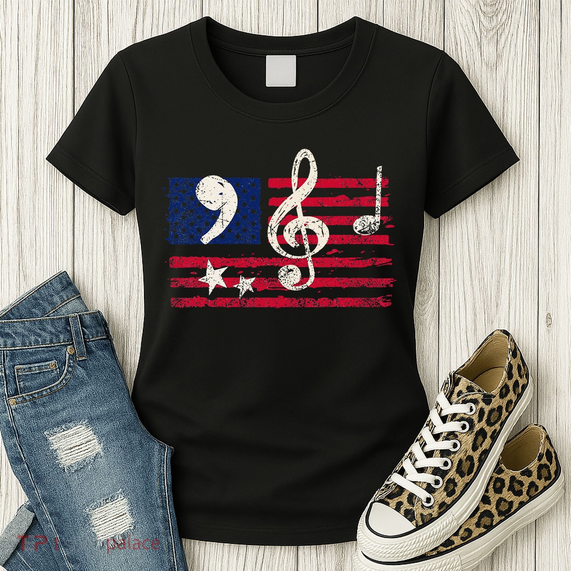 Comma La Music Notes Music Teacher Elections Kamala Harris Women's T-Shirt