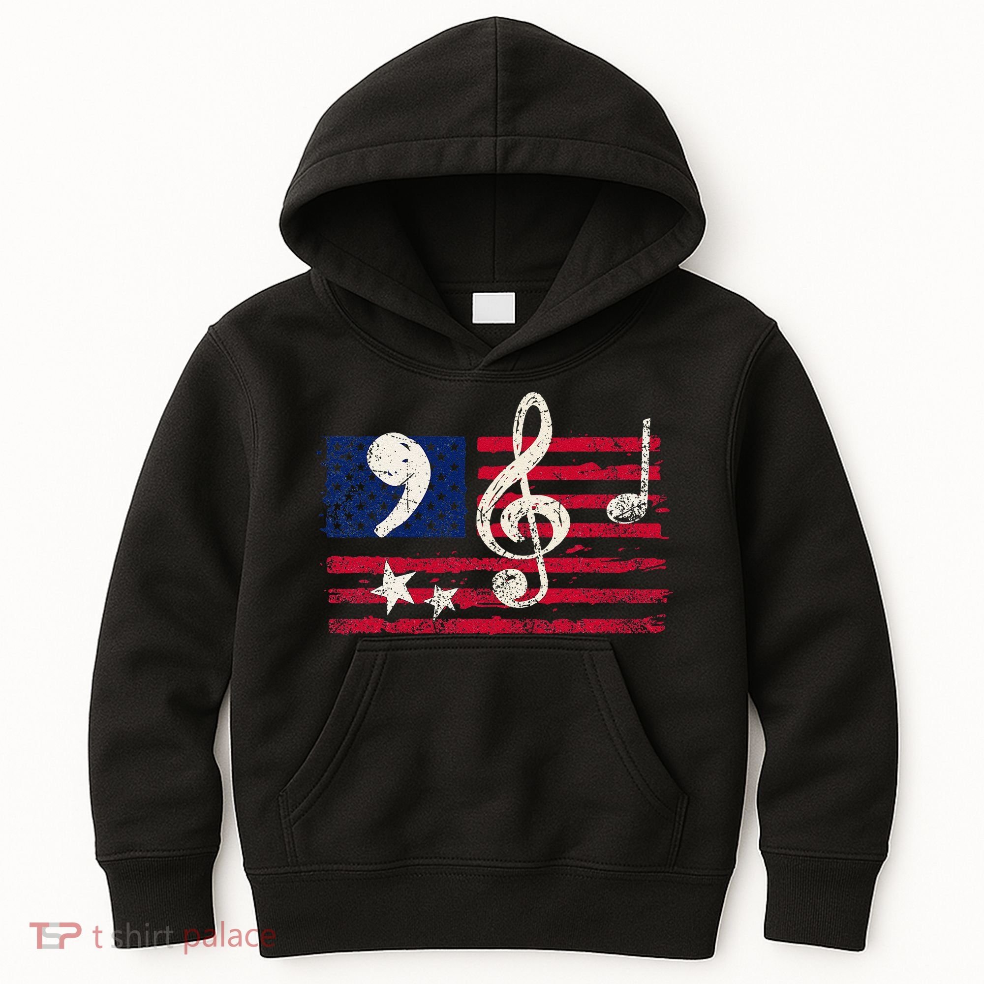 Comma La Music Notes Music Teacher Elections Kamala Harris Kids Hoodie