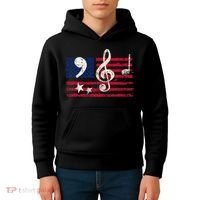 Comma La Music Notes Music Teacher Elections Kamala Harris Kids Hoodie thumb 4