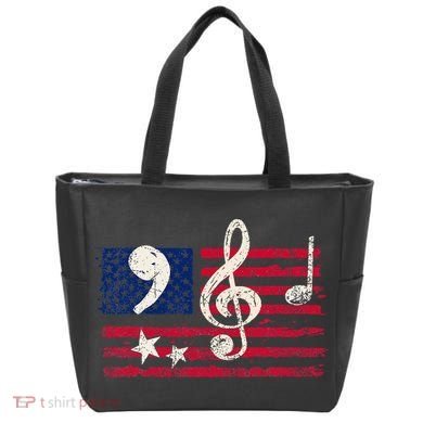 Comma La Music Notes Music Teacher Elections Kamala Harris Tote Bag