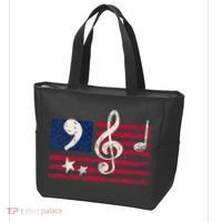 Comma La Music Notes Music Teacher Elections Kamala Harris Tote Bag thumb 3