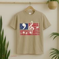 Comma La Music Notes Music Teacher Elections Kamala Harris T-Shirt thumb 2