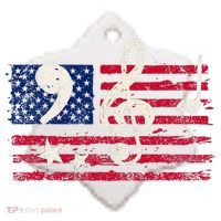 Comma La Music Notes Music Teacher Elections Kamala Harris Ceramic Ornament thumb 2
