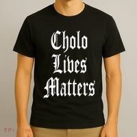 Cholo Lives Matter Latino Mexican Raza Chicano Oldies Brown T-Shirt thumb 3