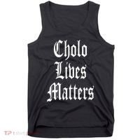 Cholo Lives Matter Latino Mexican Raza Chicano Oldies Brown Tank Top thumb 0