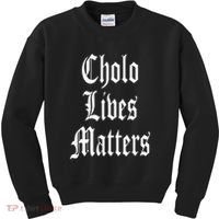 Cholo Lives Matter Latino Mexican Raza Chicano Oldies Brown Kids Sweatshirt thumb 0