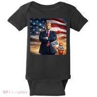 Cat Lives Matter Vote For Trump Usa Flag Funny Election Baby Bodysuit thumb 0