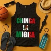 Chinga La Migra Pro Immigration Tank Top thumb 4