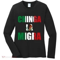 Chinga La Migra Pro Immigration Women's Long Sleeve Shirt thumb 0