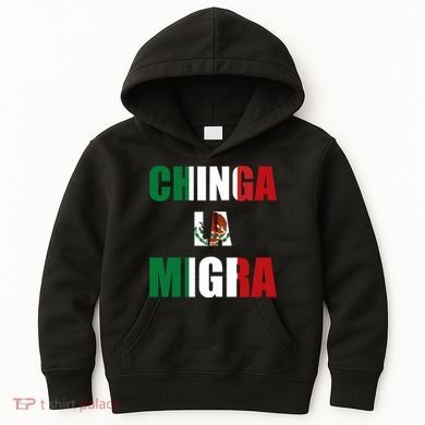 Chinga La Migra Pro Immigration Kids Hoodie