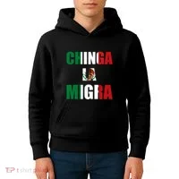 Chinga La Migra Pro Immigration Kids Hoodie thumb 4