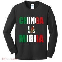 Chinga La Migra Pro Immigration Kids Long Sleeve Shirt thumb 0