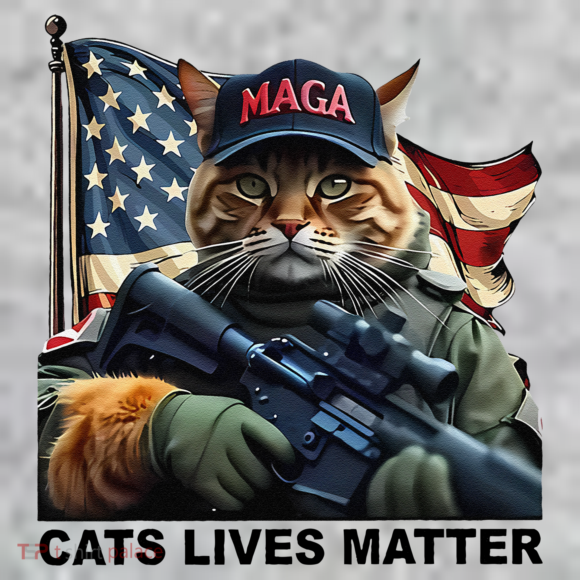 Cats Lives Matter Funny Trump 2024 Cat Maga Gift The Baniff Cuffed Pom Beanie
