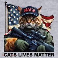 Cats Lives Matter Funny Trump 2024 Cat Maga Gift Women's Racerback Cropped Tank thumb 2
