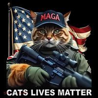Cats Lives Matter Funny Trump 2024 Cat Maga Gift Stripe Pom Pom Beanie thumb 2