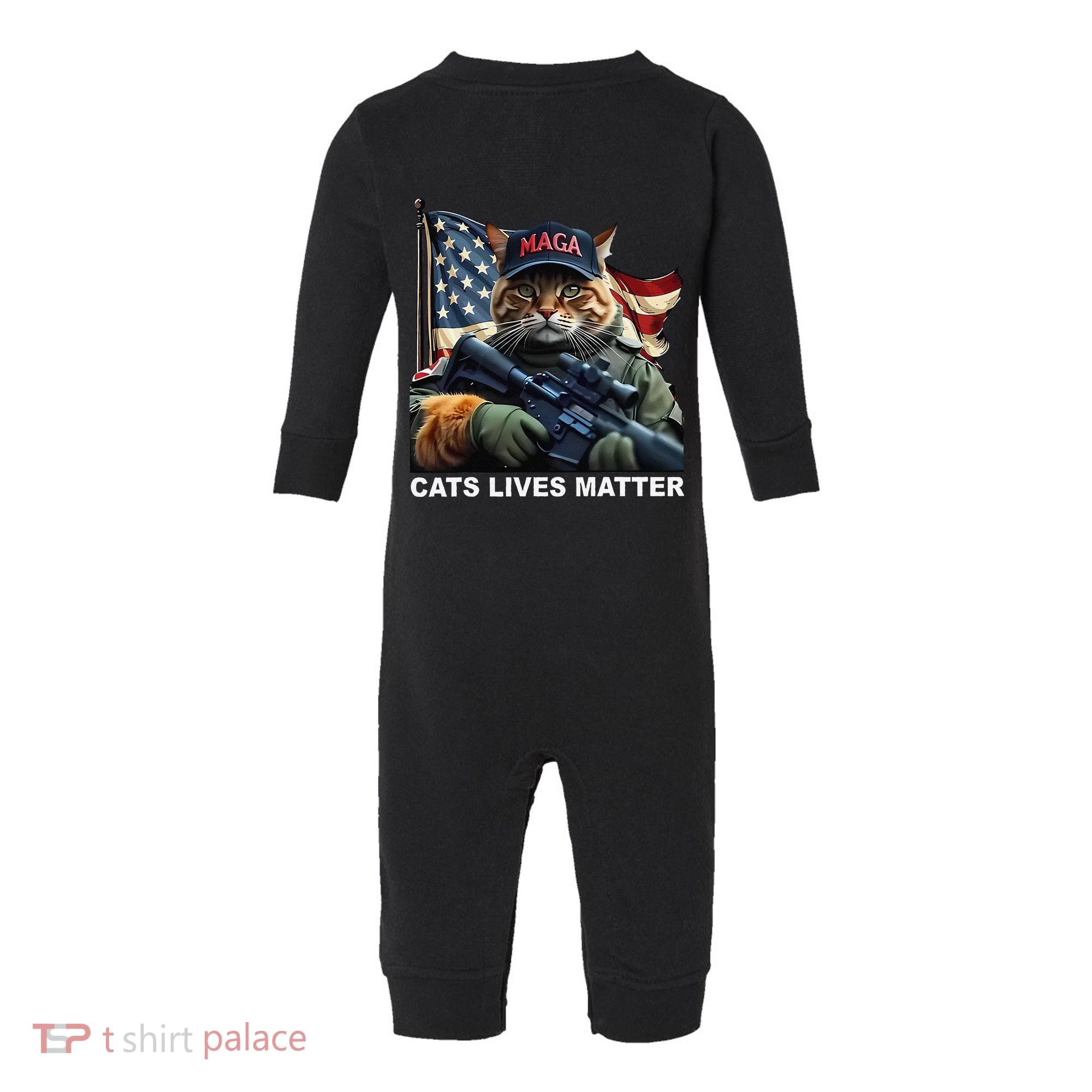 Cats Lives Matter Funny Trump 2024 Cat Maga Gift Infant Fleece One Piece