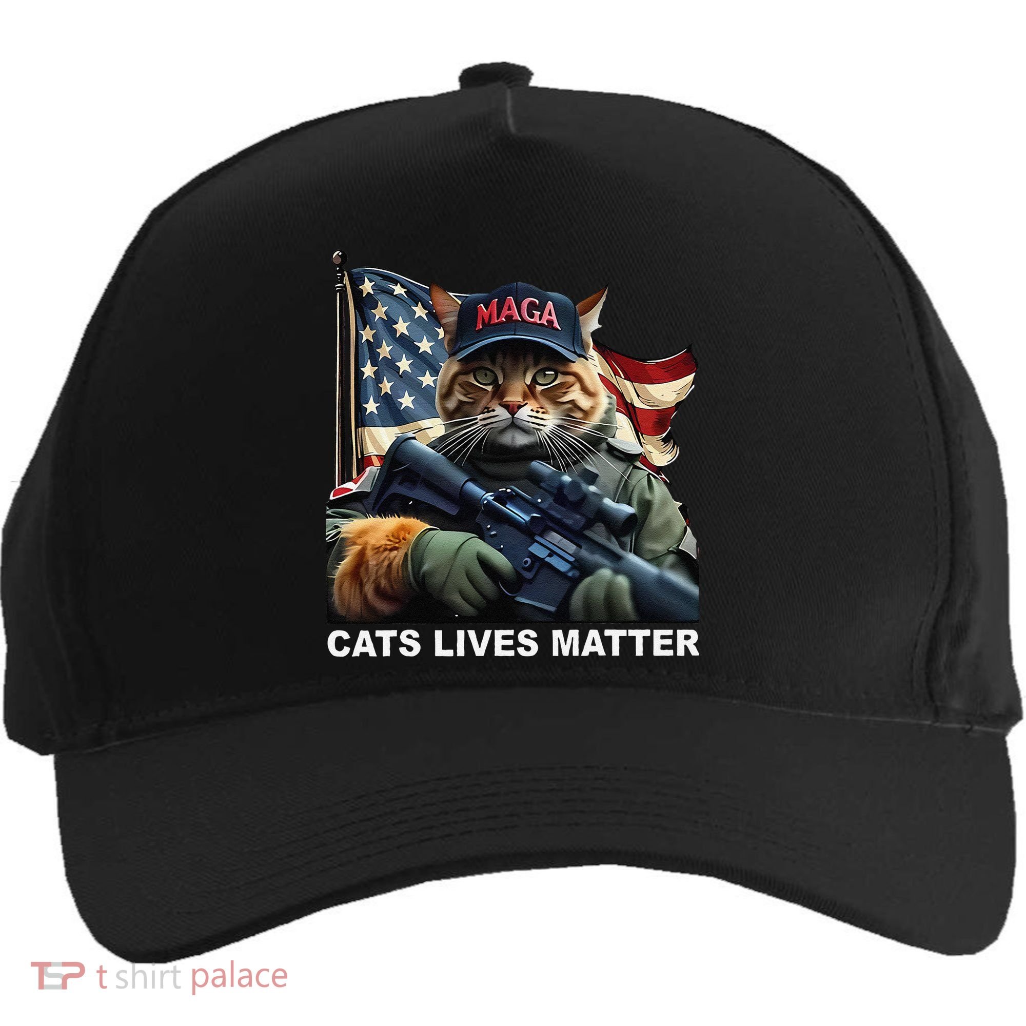 Cats Lives Matter Funny Trump 2024 Cat Maga Gift Five-Panel Snapback Cap