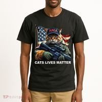 Cats Lives Matter Funny Trump 2024 Cat Maga Gift Tall T-Shirt thumb 2