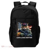 Cats Lives Matter Funny Trump 2024 Cat Maga Gift Backpack thumb 0