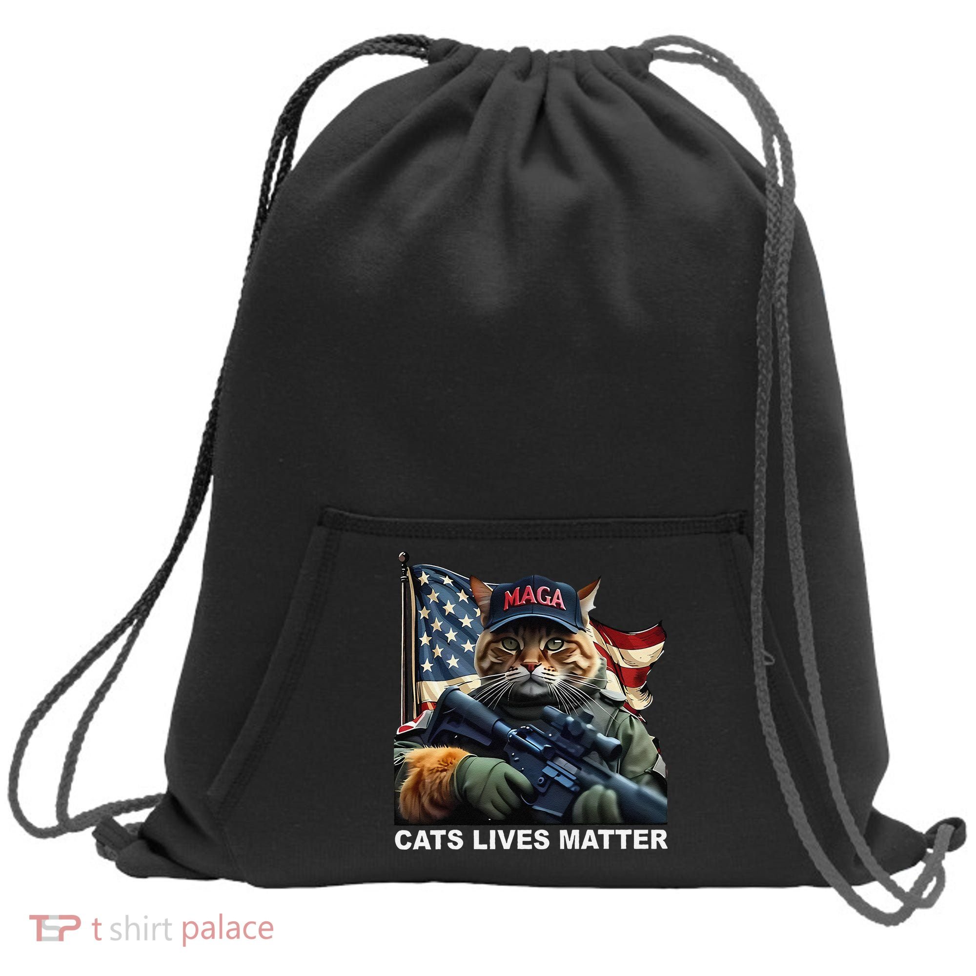 Cats Lives Matter Funny Trump 2024 Cat Maga Gift Sweatshirt Cinch Pack Bag