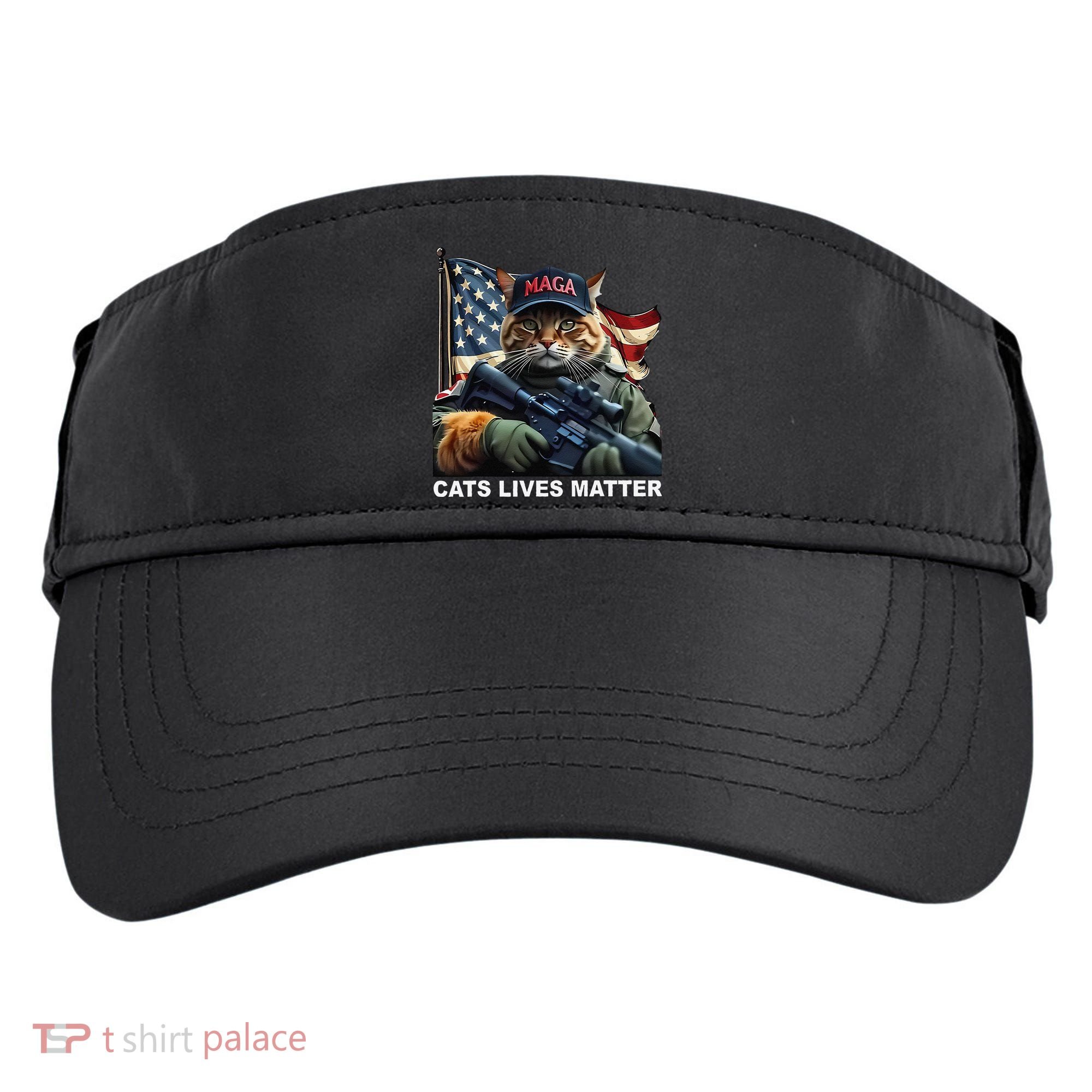 Cats Lives Matter Funny Trump 2024 Cat Maga Gift Adult Drive Performance Visor