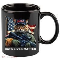 Cats Lives Matter Funny Trump 2024 Cat Maga Gift 11oz C Handle Ceramic Mug thumb 0