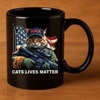 Cats Lives Matter Funny Trump 2024 Cat Maga Gift 11oz C Handle Ceramic Mug thumb 3