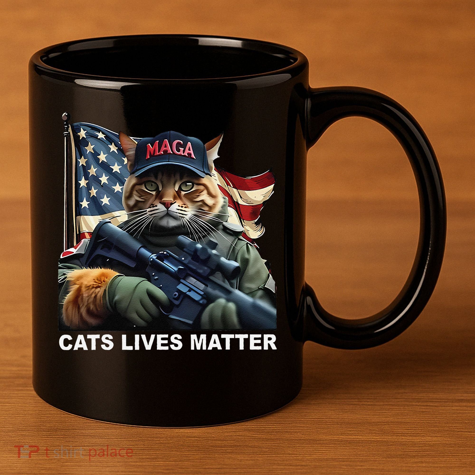 Cats Lives Matter Funny Trump 2024 Cat Maga Gift 11oz C Handle Ceramic Mug