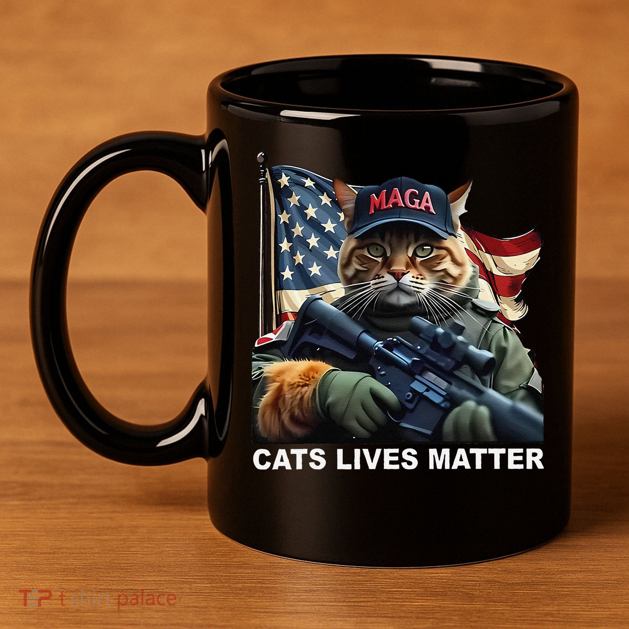 Cats Lives Matter Funny Trump 2024 Cat Maga Gift 11oz C Handle Ceramic Mug