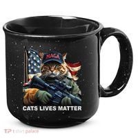 Cats Lives Matter Funny Trump 2024 Cat Maga Gift 15oz Campfire Ceramic Mug thumb 0