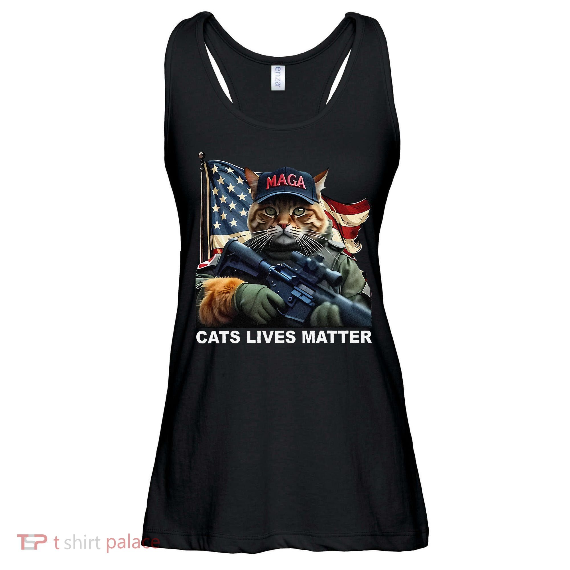 Cats Lives Matter Funny Trump 2024 Cat Maga Gift Ladies Essential Flowy Tank